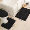 Alfombrilla de Piso para Baño con Relieve de Adoquín Alfombrilla de Piso para Lavabo Alfombrilla para Pies Absorbente Juego de Baño Alfombrilla de Piso Engrosada de Espuma Viscoelástica