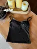 Camisola de Mujer con Escote en V y Ribete de Encaje Puro y Sexy Y2K Chica Caliente Lazo Adelgazante Top Interior