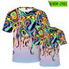 Amazon nova camiseta casual de verão estilo coreano com estampa de polvo e lula, manga curta, gola redonda, atacado