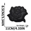 Patch de Bordado de Flor Rosa com Glitter Novo Estilo Patch Floral com Adesivo Termocolante para Decoração de Jaquetas, Sapatos e Malas