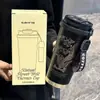 Acero Inoxidable 316 Fondo Interior Gardenia Taza Térmica para Niñas Taza de Agua de Aspecto Elegante Gran Capacidad Hervidor de Agua para Estudiantes Hervidor de Agua Térmico