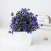 Venda Quente Transfronteiriça Planta de Simulação Planta Falsa Planta Verde Decoração Interna e Externa Planta em Vaso de Plástico Malha 19 Flores de Chá e Plantas Planta em Vaso