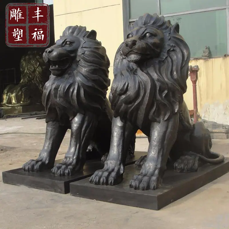 欧式黄铜飞狮子雕塑  各种中式铜狮子 欧式铜狮子
