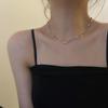 Collar de diseño de nicho Dongju con patrón de olas para Mujer, cadena simple de clavícula versátil para verano, nuevo estilo ins, collar
