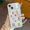 Pegatinas de Animales Pequeños de Dibujos Animados Adecuadas para Funda de Teléfono iPhone 18 con Ventana Grande Apple 17 Pro Max Funda Protectora Linda