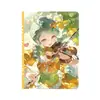 Novo Estilo Menina do Violino Caderno de Página Colorida A5 Encadernado em Couro, Diário com Tema de Anime, Planejador, Diário