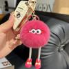 Llavero colgante de peluche con forma de conejo Rex de imitación, patas largas y tamaño pequeño, disponible al por mayor.