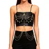 Europeu e Americano Transfronteiriço Multi-camada Borla Peito Cadeia Moda Gota de Água Rodada Bead Cadeia de Cintura Sexy Praia Biquíni Corpo Cadeia para Mulheres