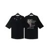 Versão Correta da Camiseta Pronta Redonda de Manga Curta Solta Palm Palm Angels Estampa de Letras Splash Transfronteiriça