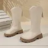 Nuevas Botas Largas de Verano para Niñas, Botas Altas Infantiles, Botas de Combate para Niñas, Botas de Cuero de Caña Alta, Para Niños Mayores, Viajes, Sencillas