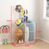 Cesta de Armazenamento para Tapete de Yoga Doméstico Equipamento Esportivo Fitness Armazenamento Removível Raquete de Badminton Haltere Basquete Rack de Armazenamento