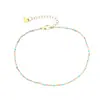 Colar Coração de Pêssego Aço Inoxidável Gotejamento de Óleo Transfronteiriço Corrente de Aço Inoxidável Pingente Cor Atacado Colar Feminino Azul Claro