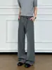 Cinturón de diseño de alta gama con caída, nuevo de otoño para hombre, pantalones casuales de corte limpio, elegantes, versátiles, de pierna recta