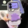 Lanyard Soporte Monstruo de Arcilla Blanda Adecuado para Funda de Teléfono Apple 17Promax 15/16 Huawei Honor Funda de Teléfono Cobertura Completa