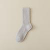 Meias Cano Médio Ampla para Mulheres, Estilo Outono e Inverno, Engrossadas com Veludo de Veado, Forradas com Lã Sintética, Engrossadas para Aquecimento, Cor Sólida, Estilo Japonês, Meias Caneladas