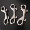 Gancho de resorte de acero inoxidable con resorte, cable de acero para montañismo, seguridad, aparejo, estándar 304, fácil de colgar, gancho plano a presión, caja, bolsa, hebilla
