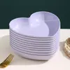 Plato Sencillo Creativo con Forma de Corazón de Paja de Trigo para Aderezos Cocina Plato de Almacenamiento Multiusos Plato para Snacks Frutas Duradero