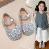 Zapatos de Salón Individuales para Niñas 2026 Nuevo Primavera y Otoño Infantil Brillantes con Pedrería Cristal Princesa Suela Suave Modernos Zapatos de Cristal Zapatos Pequeños de Cuero