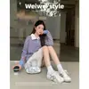 Weiwei Girl 680-1 Primavera Estilo Coreano Con Cordones Zapatos de Entrenamiento Alemanes Zapatillas de Malla Casuales Zapatos Deportivos de Suela Gruesa para Estudiantes