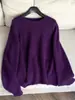 2025 Lana ~ Camiseta Básica de Cuello Redondo Cepillada Tejido Elegante Ropa de Punto para Mujer Venta al por Mayor H06Cs048