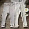 INS Leggings com Punho e Pé de Bebê Primavera e Outono Roupa Externa Feminina Calça Slim