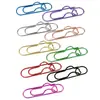Clip de metal de colores para bolígrafo, Clip para papel con forma de corazón, Clip para encuadernar de cuaderno, Clip de presión