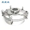 Chenxing Cheng Aço Inoxidável 304 Grau Sanitário Tampa de Visor de Pressão com Visor de Vidro Flange de Observação Visor de Vidro para Reator Abertura de Manutenção