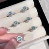 Anillo de jade azul agua material peligroso natural plata esterlina s925 clásico incrustado anillo de azúcar suministro directo de fábrica al por mayor