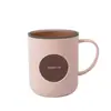 Taza para hacer gárgaras de doble capa con contraste de color, sencilla, para baño, con asa, bonita taza para hacer gárgaras en pareja
