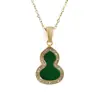 Collar de Calabaza de Acero de Titanio de Precisión de Alta Calidad para Mujer, Tendencia Nacional, Diseño de Nicho, Cadena Clavicular de Nácar Blanco de Gama Alta