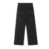 Jeans de Herramienta Retro Estilo Americano de Verano con Múltiples Bolsillos Sueltos Bf High Street Pierna Ancha Versátiles de Marca de Moda Pantalones de Moda para Hombres y Mujeres