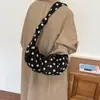 Bolso de Lunares para Mujer 2026 Nuevo Otoño Estético de Gama Alta Meilade Gamuza Felpa Bolso de Hombro Único Gran Capacidad Bolso Dumpling