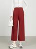 0005 Pantalones Anchos de Sarga Color Arena para Mujer, Corte Holgado, Diseño de Doble Uso, Pantalones Largos Casuales para Ropa Exterior, Estilo Perezoso