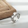 J1082 Estilo Frío ins Gone Anillo Plata 925 Simple Moda Japonesa y Coreana Anillo Abierto para Dedos Femenino