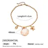 Collar de Acero Inoxidable Europeo y Americano Transfronterizo Taina Lujo Ligero Nicho Collar de Perlas Acero de Titanio No se Desvanece Collar de Concha Joyería para Mujeres