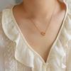 Xl586 Lingdan Estilo Nacional Nueva Chinoiserie Collar Calabaza Diamante Garra Fulu Cadena Clavícula Acero Titanio Chapado en Oro de 18K