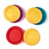 Forma de bolo 12cm silicone renda pequeno disco forma de bolo redonda formato de flor em camadas arco-íris assadeira de silicone