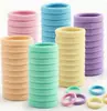 100 Piezas de Diademas Simples Coloridas Sin Costuras de Estilo Coreano Que No Dañan el Cabello, Anillos de Toalla, Ligas para el Cabello de Alta Elasticidad, Anillos para el Cabello, Diademas