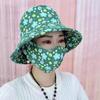Nuevo sombrero todo en uno visera solar protector solar para mujer anti-ultravioleta verano transpirable sol exterior cubrebocas gorra para recolectar té