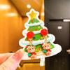 Nuevos clips para orejas de Navidad para niños, lindo diseño de reno y alce, aretes versátiles para niñas sin perforaciones, aretes de dibujos animados.