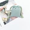 Pacote de bolso de pano de algodão estilo Ins, amostra cosmética de cores doces, pacote de bolso de algodão puro, pacote de algodão puro simples e elegante
