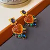 Pendientes Geométricos de Resina de Aguja de Plata Populares Transfronterizos Pendientes de Diseño Exagerado de Nicho Pendientes Retro de Alta Gama Venta al por Mayor