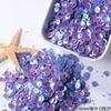 Lentejuelas plateadas de 6 mm con color mágico, pieza cóncava láser para bordado artesanal, accesorios de boda, materiales de joyería pequeños hechos a mano