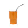 Vaso de Vino Mini Transfronterizo de 2 oz Acero Inoxidable 304 Doble Capa Copa para Vino Tinto Portátil con Popote Listo para la Venta