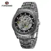 Nuevo Reloj Mecánico Automático Forsining Estilo Europeo y Americano para Hombre, Moda Casual, Calado, Retro, Grabado