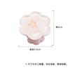 Moji Flor de Cerezo Pintada a Mano Tapa de Cerámica Estilo Japonés para Accesorios de Ceremonia del Té Tapa de Olla de Arena Morada para Tapa de Tazón Tapa de Té para Base para Flores