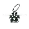 HC486 novo pingente para pet acessórios de liga [pingente de pegadas de cachorro com glitter colorido e óleo pingando]]