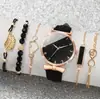 Joias simples de alta venda para comércio exterior, conjunto de colar, pulseira, anel, brinco moderno e versátil, acessórios de relógio, em estoque