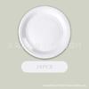Color Sólido Encaje Blanco Desechable Vajilla de Fiesta Platos de Papel Tazas de Papel para Pasteles y Postres Servilletas Suministros Simples para Fiesta