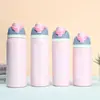 Nova Copo de Frutas Estiloso de 32oz de Uso Duplo com Impressão UV, Garrafa de Água Esportiva Portátil Isolada de Aço Inoxidável na Moda